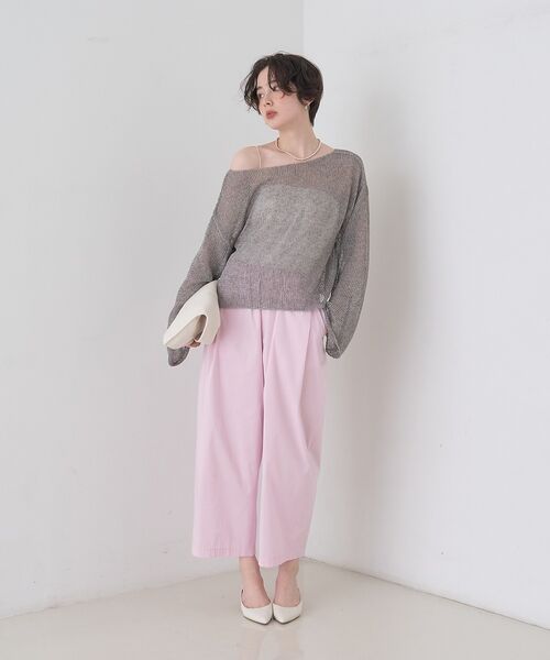 Rouge vif la cle / ルージュ・ヴィフ ラクレ ショート・ハーフ・半端丈パンツ | 【ロングセラー】【2026SS新色登場】イージーワイドパンツ/ウエストゴム/クロ | 詳細13