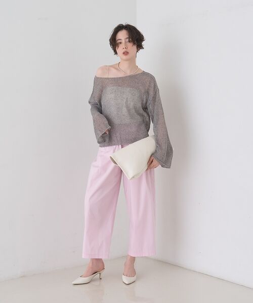 Rouge vif la cle / ルージュ・ヴィフ ラクレ ショート・ハーフ・半端丈パンツ | 【ロングセラー】【2026SS新色登場】イージーワイドパンツ/ウエストゴム/クロ | 詳細14