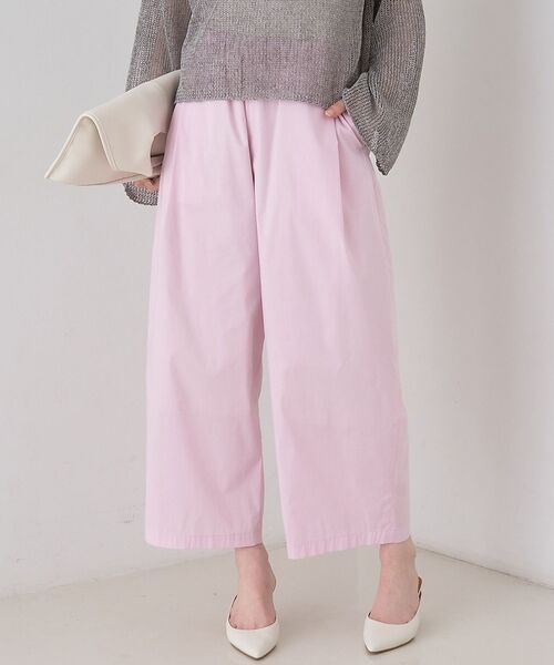 Rouge vif la cle / ルージュ・ヴィフ ラクレ ショート・ハーフ・半端丈パンツ | 【ロングセラー】【2026SS新色登場】イージーワイドパンツ/ウエストゴム/クロ（ピンク）