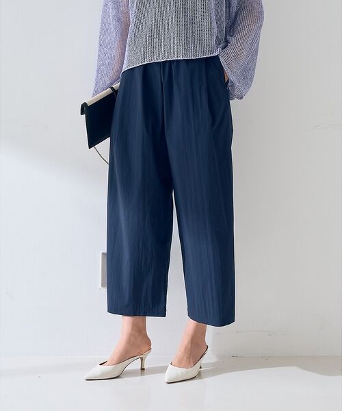 Rouge vif la cle / ルージュ・ヴィフ ラクレ ショート・ハーフ・半端丈パンツ | 【ロングセラー】【2026SS新色登場】イージーワイドパンツ/ウエストゴム/クロ（ネイビー）
