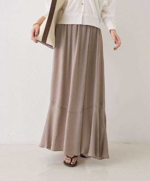 Rouge vif la cle / ルージュ・ヴィフ ラクレ ロング・マキシ丈スカート | キュプラフィブリルイージーギャザースカート【予約】 | 詳細3