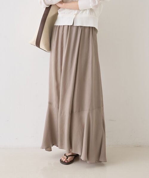 Rouge vif la cle / ルージュ・ヴィフ ラクレ ロング・マキシ丈スカート | キュプラフィブリルイージーギャザースカート【予約】 | 詳細4