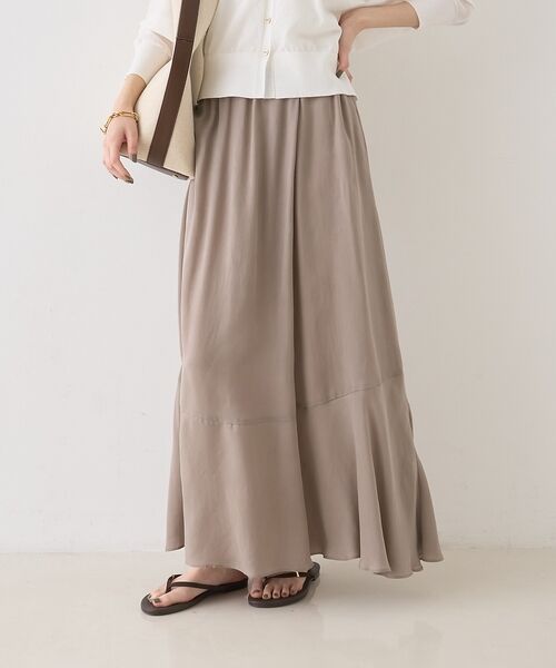 Rouge vif la cle / ルージュ・ヴィフ ラクレ ロング・マキシ丈スカート | キュプラフィブリルイージーギャザースカート【予約】 | 詳細5