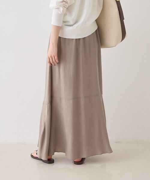Rouge vif la cle / ルージュ・ヴィフ ラクレ ロング・マキシ丈スカート | キュプラフィブリルイージーギャザースカート【予約】 | 詳細6