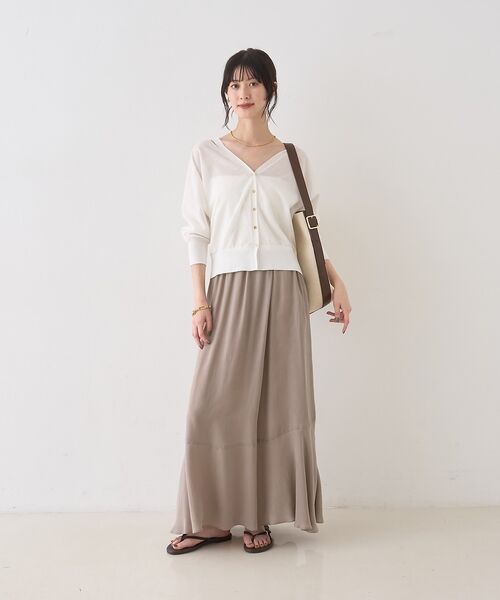 Rouge vif la cle / ルージュ・ヴィフ ラクレ ロング・マキシ丈スカート | キュプラフィブリルイージーギャザースカート【予約】 | 詳細8