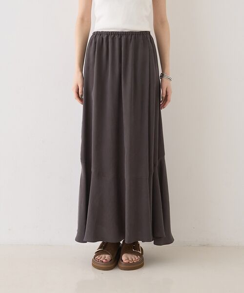 Rouge vif la cle / ルージュ・ヴィフ ラクレ ロング・マキシ丈スカート | キュプラフィブリルイージーギャザースカート【予約】 | 詳細26