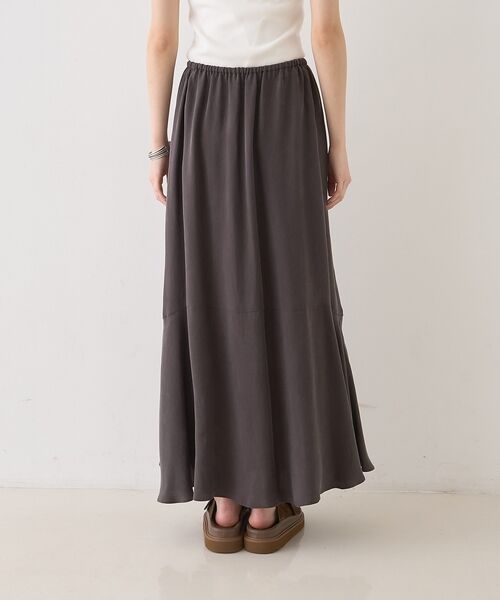 Rouge vif la cle / ルージュ・ヴィフ ラクレ ロング・マキシ丈スカート | キュプラフィブリルイージーギャザースカート【予約】 | 詳細28