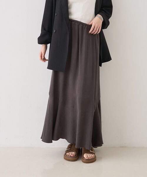 Rouge vif la cle / ルージュ・ヴィフ ラクレ ロング・マキシ丈スカート | キュプラフィブリルイージーギャザースカート【予約】 | 詳細16