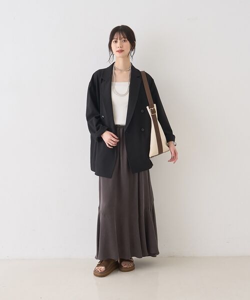 Rouge vif la cle / ルージュ・ヴィフ ラクレ ロング・マキシ丈スカート | キュプラフィブリルイージーギャザースカート【予約】 | 詳細20