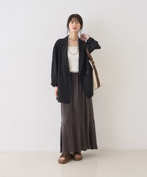 Rouge vif la cle / ルージュ・ヴィフ ラクレ ロング・マキシ丈スカート | キュプラフィブリルイージーギャザースカート【予約】 | 詳細21