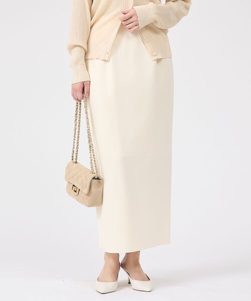 Rouge vif la cle / ルージュ・ヴィフ ラクレ ロング・マキシ丈スカート | ストレッチダンボールタイトスカート | 詳細1