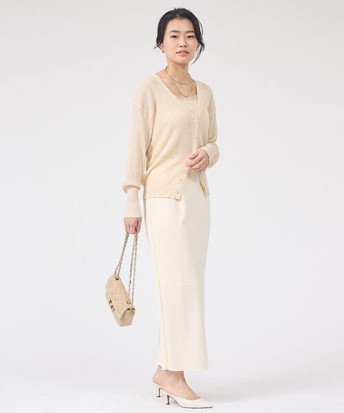 Rouge vif la cle / ルージュ・ヴィフ ラクレ ロング・マキシ丈スカート | ストレッチダンボールタイトスカート | 詳細4