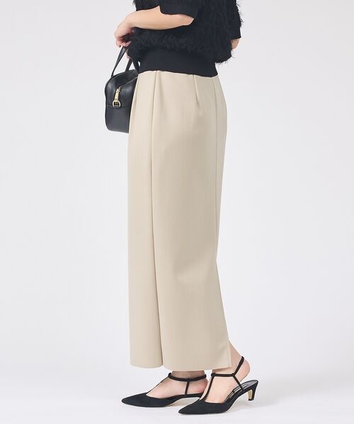 Rouge vif la cle / ルージュ・ヴィフ ラクレ ロング・マキシ丈スカート | ストレッチダンボールタイトスカート | 詳細10