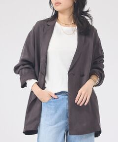 Rouge vif la cle / ルージュ・ヴィフ ラクレ テーラードジャケット | 【セットアップ対応】キュプラフィブリルダブルジャケット【予約】