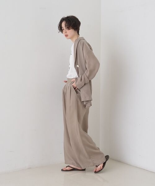 Rouge vif la cle / ルージュ・ヴィフ ラクレ テーラードジャケット | 【セットアップ対応】キュプラフィブリルダブルジャケット【予約】 | 詳細11