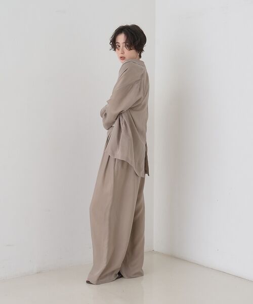 Rouge vif la cle / ルージュ・ヴィフ ラクレ テーラードジャケット | 【セットアップ対応】キュプラフィブリルダブルジャケット【予約】 | 詳細13