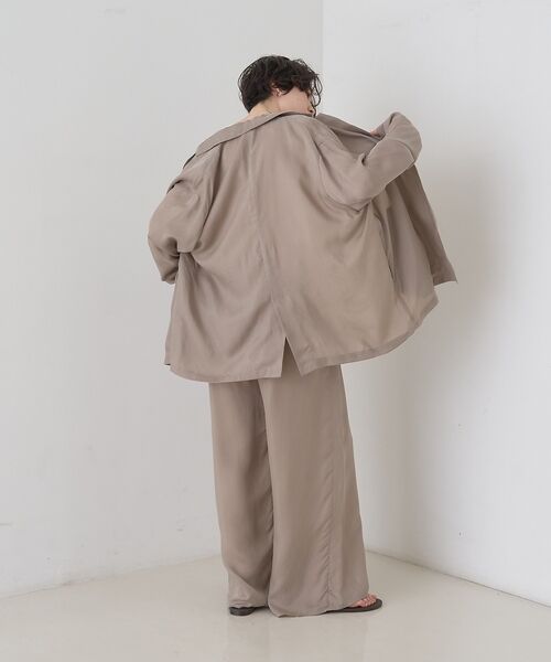 Rouge vif la cle / ルージュ・ヴィフ ラクレ テーラードジャケット | 【セットアップ対応】キュプラフィブリルダブルジャケット【予約】 | 詳細15