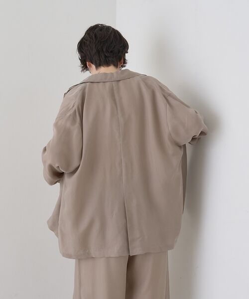 Rouge vif la cle / ルージュ・ヴィフ ラクレ テーラードジャケット | 【セットアップ対応】キュプラフィブリルダブルジャケット【予約】 | 詳細6