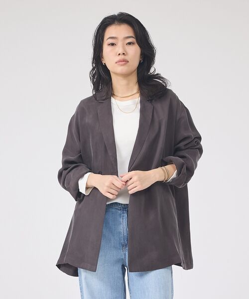 Rouge vif la cle / ルージュ・ヴィフ ラクレ テーラードジャケット | 【セットアップ対応】キュプラフィブリルダブルジャケット【予約】 | 詳細17