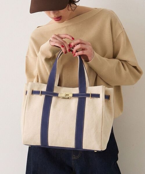 Rouge vif la cle / ルージュ・ヴィフ ラクレ トートバッグ | 【CHIMERE/シメール】キャンバスミニトート（小）（ネイビー）