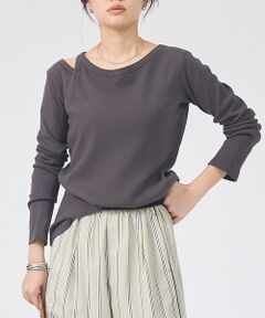 Rouge vif la cle / ルージュ・ヴィフ ラクレ Tシャツ | 【IRONING/アイロニング】アシンメトリーロングスリーブTシャツ/ロンT/カ