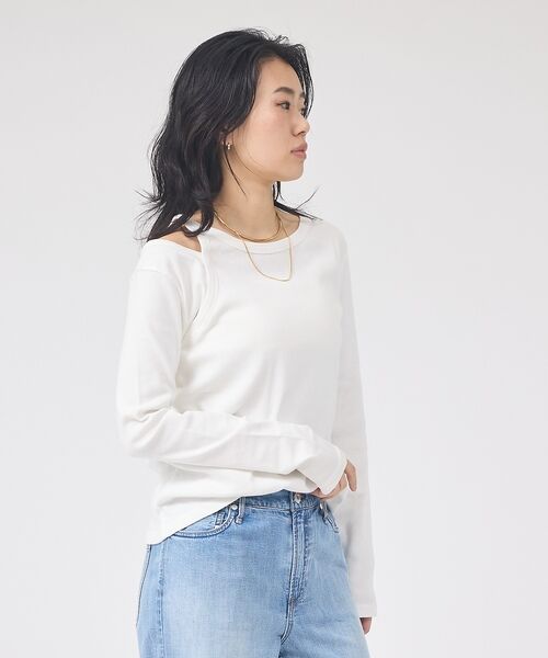 Rouge vif la cle / ルージュ・ヴィフ ラクレ Tシャツ | 【IRONING/アイロニング】アシンメトリーロングスリーブTシャツ/ロンT/カ | 詳細1