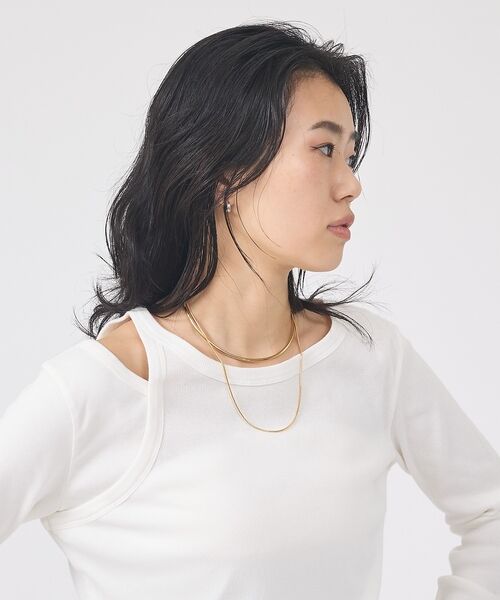 Rouge vif la cle / ルージュ・ヴィフ ラクレ Tシャツ | 【IRONING/アイロニング】アシンメトリーロングスリーブTシャツ/ロンT/カ | 詳細2