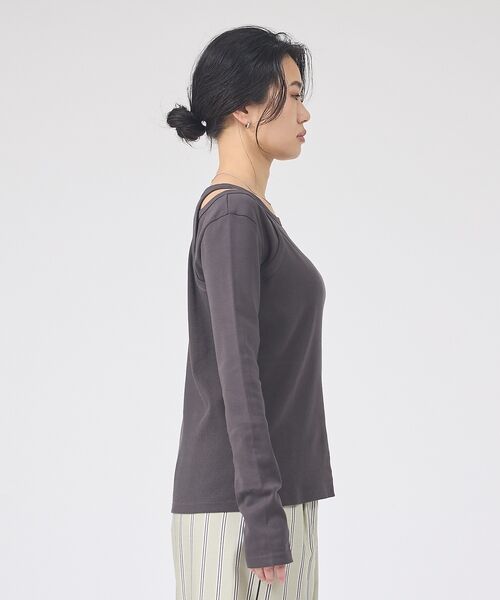 Rouge vif la cle / ルージュ・ヴィフ ラクレ Tシャツ | 【IRONING/アイロニング】アシンメトリーロングスリーブTシャツ/ロンT/カ | 詳細17