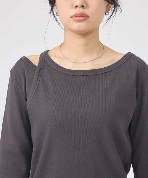 Rouge vif la cle / ルージュ・ヴィフ ラクレ Tシャツ | 【IRONING/アイロニング】アシンメトリーロングスリーブTシャツ/ロンT/カ | 詳細18