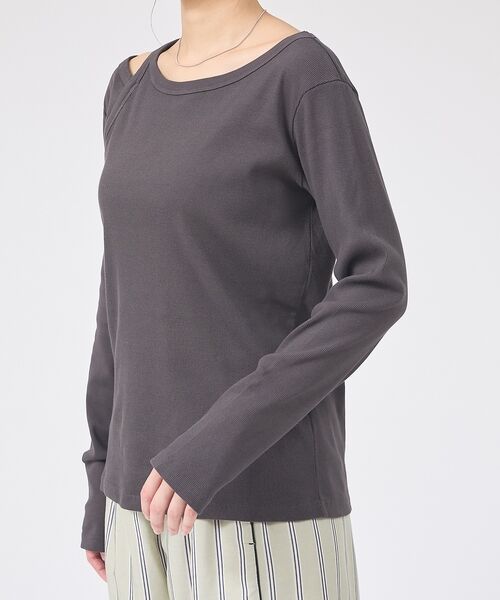 Rouge vif la cle / ルージュ・ヴィフ ラクレ Tシャツ | 【IRONING/アイロニング】アシンメトリーロングスリーブTシャツ/ロンT/カ | 詳細19