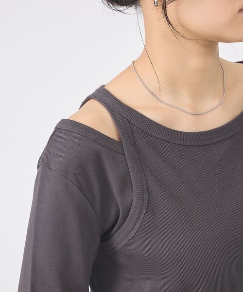 Rouge vif la cle / ルージュ・ヴィフ ラクレ Tシャツ | 【IRONING/アイロニング】アシンメトリーロングスリーブTシャツ/ロンT/カ | 詳細20