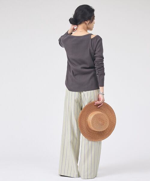 Rouge vif la cle / ルージュ・ヴィフ ラクレ Tシャツ | 【IRONING/アイロニング】アシンメトリーロングスリーブTシャツ/ロンT/カ | 詳細12