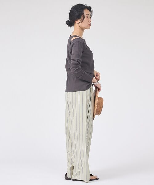 Rouge vif la cle / ルージュ・ヴィフ ラクレ Tシャツ | 【IRONING/アイロニング】アシンメトリーロングスリーブTシャツ/ロンT/カ | 詳細13