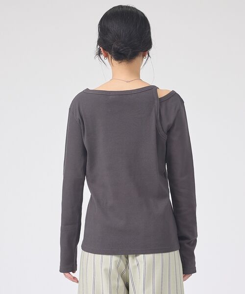 Rouge vif la cle / ルージュ・ヴィフ ラクレ Tシャツ | 【IRONING/アイロニング】アシンメトリーロングスリーブTシャツ/ロンT/カ | 詳細16