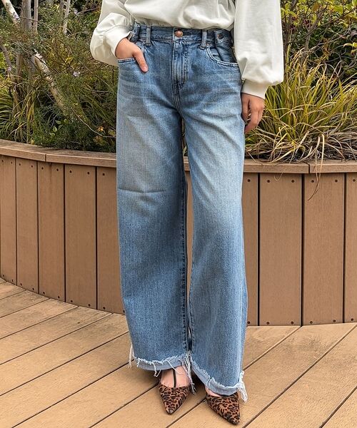 Rouge vif la cle / ルージュ・ヴィフ ラクレ デニムパンツ | 【RED CARD/レッドカード】Wish ウィッシュ ワイドストレートデニム/（ライトブルー）