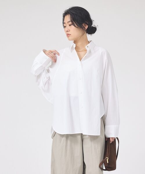 Rouge vif la cle / ルージュ・ヴィフ ラクレ シャツ・ブラウス | ドルマンストレッチブロードビックシャツ【予約】 | 詳細1