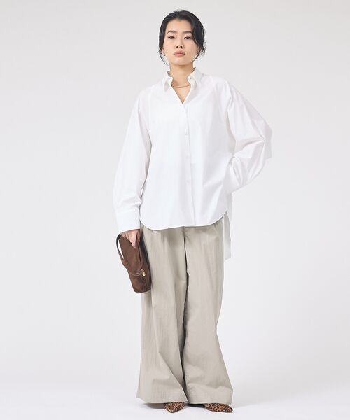 Rouge vif la cle / ルージュ・ヴィフ ラクレ シャツ・ブラウス | ドルマンストレッチブロードビックシャツ【予約】 | 詳細4