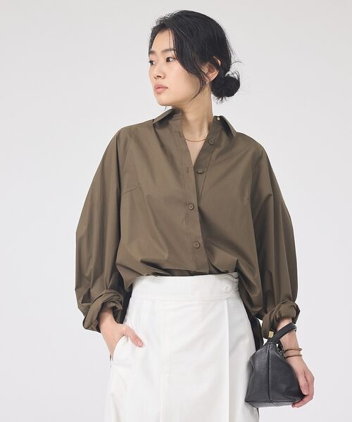 Rouge vif la cle / ルージュ・ヴィフ ラクレ シャツ・ブラウス | ドルマンストレッチブロードビックシャツ【予約】 | 詳細27