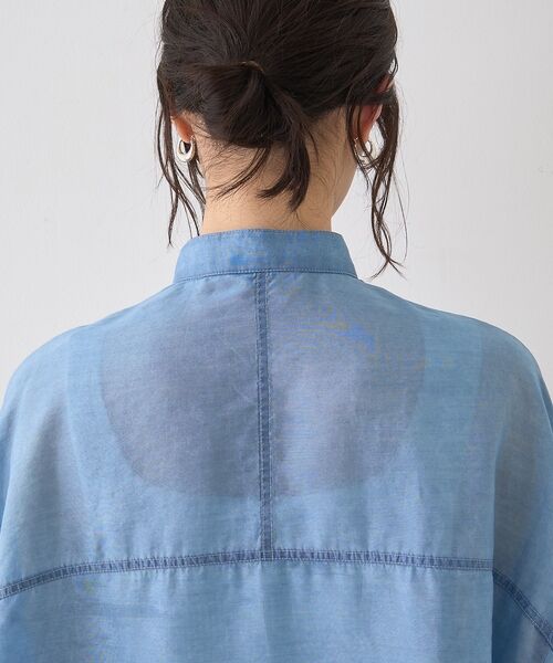 Rouge vif la cle / ルージュ・ヴィフ ラクレ シャツ・ブラウス | シアーデニムスタンドネックシャツ【予約】 | 詳細17