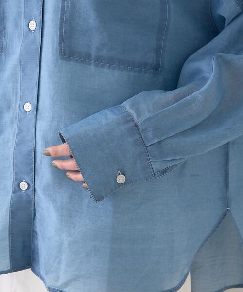 Rouge vif la cle / ルージュ・ヴィフ ラクレ シャツ・ブラウス | シアーデニムスタンドネックシャツ【予約】 | 詳細20