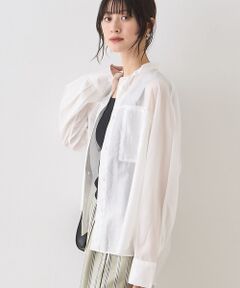 Rouge vif la cle / ルージュ・ヴィフ ラクレ シャツ・ブラウス | シアースタンドネックシャツ【予約】