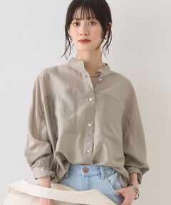 Rouge vif la cle / ルージュ・ヴィフ ラクレ シャツ・ブラウス | シアースタンドネックシャツ/バンドカラーシャツ【予約】