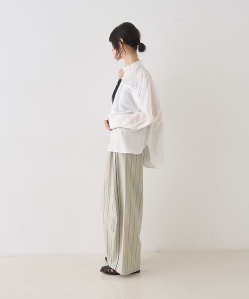 Rouge vif la cle / ルージュ・ヴィフ ラクレ シャツ・ブラウス | シアースタンドネックシャツ【予約】 | 詳細10