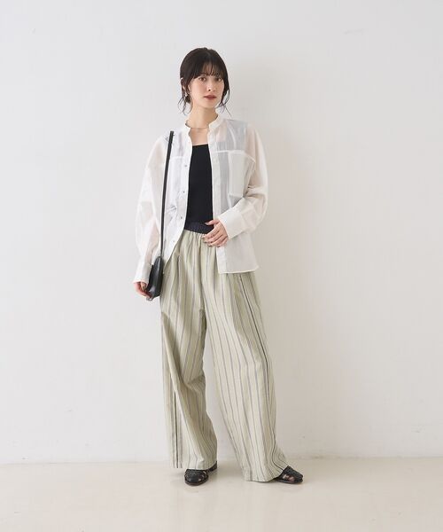 Rouge vif la cle / ルージュ・ヴィフ ラクレ シャツ・ブラウス | シアースタンドネックシャツ【予約】 | 詳細9