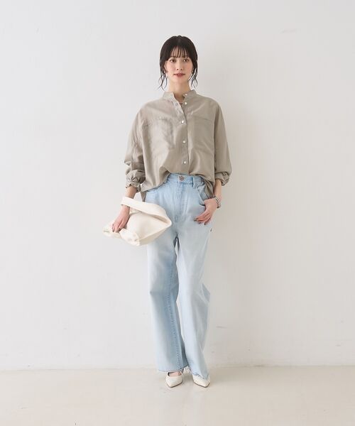 Rouge vif la cle / ルージュ・ヴィフ ラクレ シャツ・ブラウス | シアースタンドネックシャツ/バンドカラーシャツ【予約】 | 詳細18