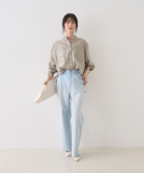 Rouge vif la cle / ルージュ・ヴィフ ラクレ シャツ・ブラウス | シアースタンドネックシャツ/バンドカラーシャツ【予約】 | 詳細19