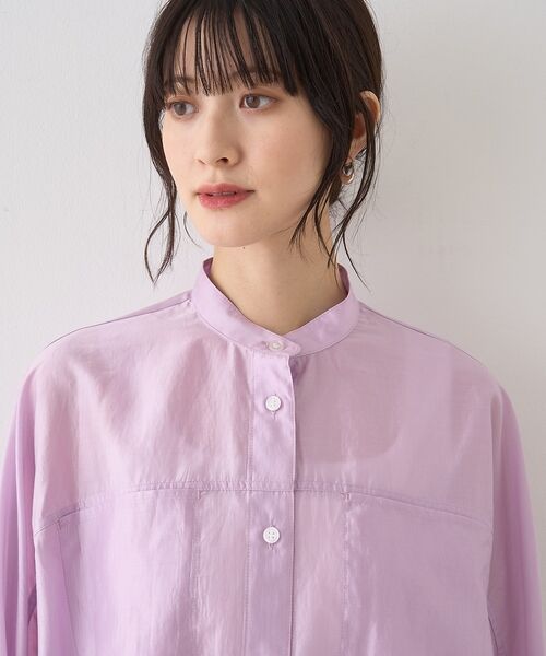 Rouge vif la cle / ルージュ・ヴィフ ラクレ シャツ・ブラウス | シアースタンドネックシャツ【予約】 | 詳細27