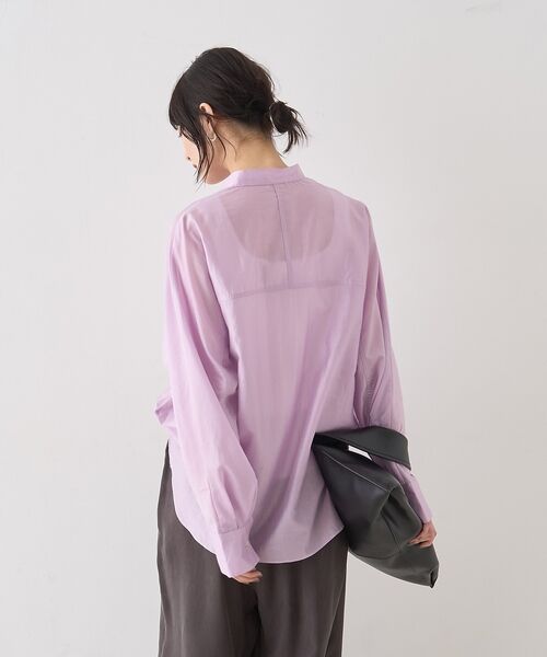 Rouge vif la cle / ルージュ・ヴィフ ラクレ シャツ・ブラウス | シアースタンドネックシャツ【予約】 | 詳細16