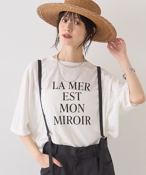 Rouge vif la cle / ルージュ・ヴィフ ラクレ Tシャツ | シアーロゴオーバーサイズTシャツ【予約】（ホワイト）