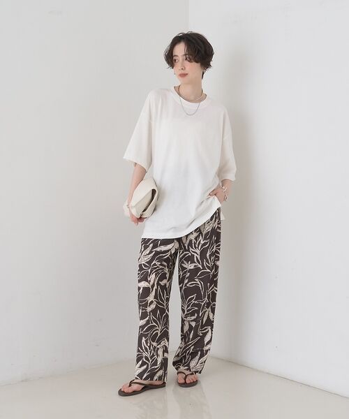 Rouge vif la cle / ルージュ・ヴィフ ラクレ Tシャツ | コットンバックドレープTシャツ/セミロング丈【予約】 | 詳細10